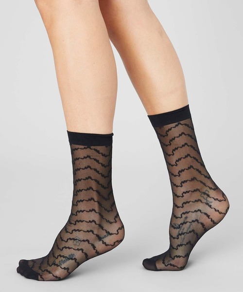 SWEDISH STOCKING（スウェディッシュストッキングス）の「Mila Ruffle Socks Black（ソックス/靴下・レディース・ブラック・ONE SIZE）」の2枚目の写真