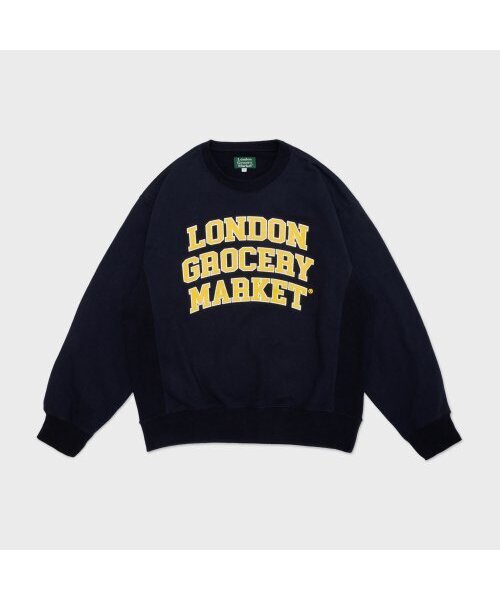 LONDON GROCERY MARKET(ロンドングローサリーマーケット)の「College Logo Heavyweight Sweatshirt (Navy)(スウェット・メンズ・その他・S/M)」の1枚目の写真