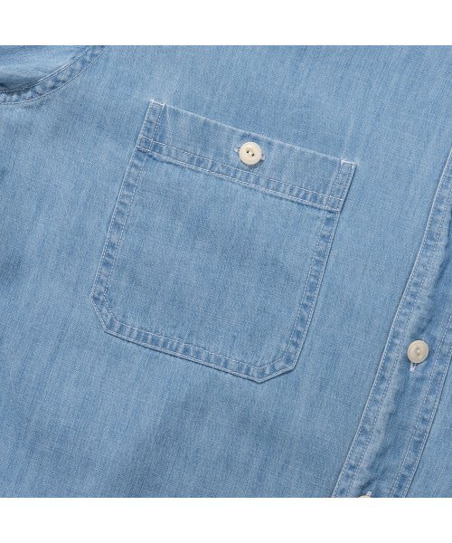 PRODESHIRT（プロデシャツ）の「[コンフォート] ナチュラルデニムワークシャツ (ライトブルー)（シャツ/ブラウス・メンズ・その他・L/M/XL）」の4枚目の写真
