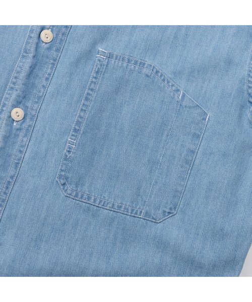 PRODESHIRT（プロデシャツ）の「[コンフォート] ナチュラルデニムワークシャツ (ライトブルー)（シャツ/ブラウス・メンズ・その他・L/M/XL）」の5枚目の写真