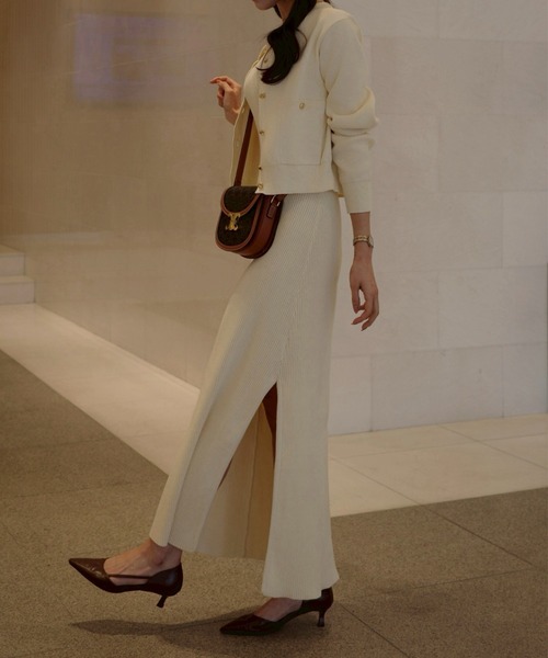 ACYM（アシーム）の「ポイントボタンニットカーディガン（カーディガン/ボレロ・レディース・ブラック/モカ/アイボリー・FREE）」の9枚目の写真