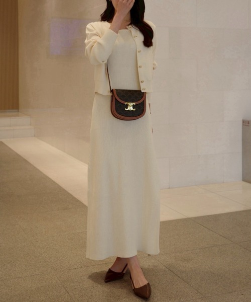 ACYM（アシーム）の「ポイントボタンニットカーディガン（カーディガン/ボレロ・レディース・ブラック/モカ/アイボリー・FREE）」の10枚目の写真