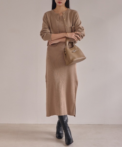 ACYM（アシーム）の「ポイントボタンニットカーディガン（カーディガン/ボレロ・レディース・ブラック/モカ/アイボリー・FREE）」の15枚目の写真