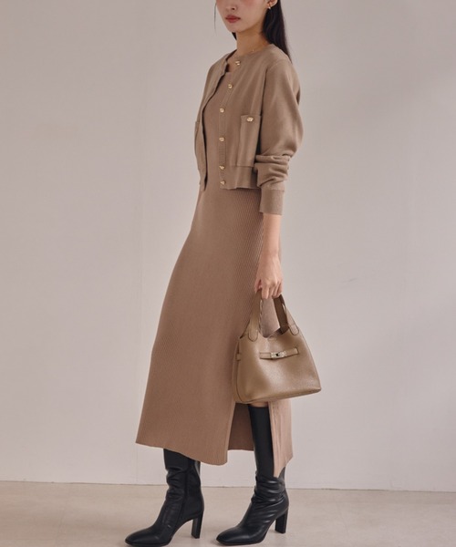 ACYM（アシーム）の「ポイントボタンニットカーディガン（カーディガン/ボレロ・レディース・ブラック/モカ/アイボリー・FREE）」の16枚目の写真