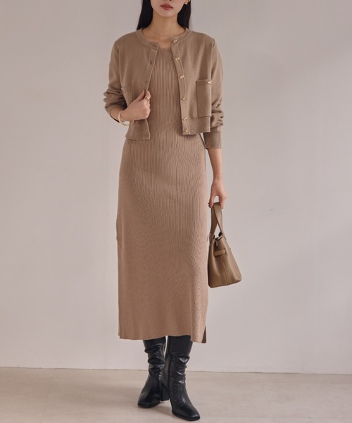 ACYM（アシーム）の「ポイントボタンニットカーディガン（カーディガン/ボレロ・レディース・ブラック/モカ/アイボリー・FREE）」の17枚目の写真