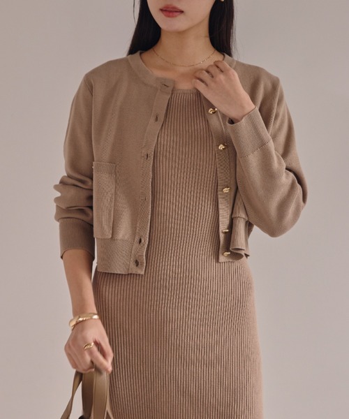 ACYM（アシーム）の「ポイントボタンニットカーディガン（カーディガン/ボレロ・レディース・ブラック/モカ/アイボリー・FREE）」の19枚目の写真