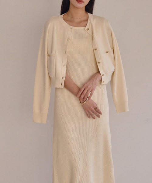 ACYM（アシーム）の「ポイントボタンニットカーディガン（カーディガン/ボレロ・レディース・ブラック/モカ/アイボリー・FREE）」の20枚目の写真