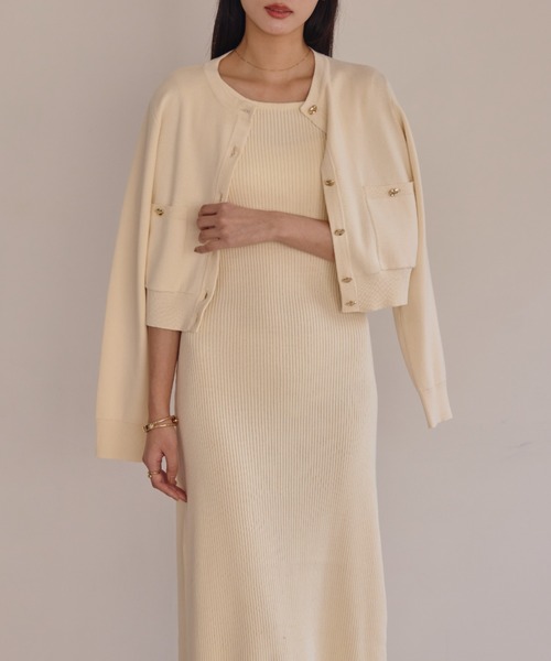 ACYM（アシーム）の「ポイントボタンニットカーディガン（カーディガン/ボレロ・レディース・ブラック/モカ/アイボリー・FREE）」の21枚目の写真