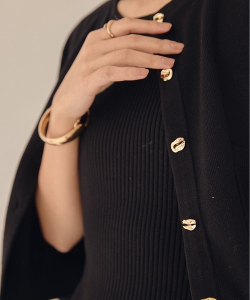 ACYM（アシーム）の「ポイントボタンニットカーディガン（カーディガン/ボレロ・レディース・ブラック/モカ/アイボリー・FREE）」の14枚目の写真