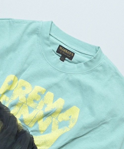 MARKEY'S（マーキーズ）の「ドルマンチュールドッキングTシャツ/おとな（Tシャツ/カットソー・レディース・ホワイト系その他/グリーン/チャコール・160cm）」の13枚目の写真