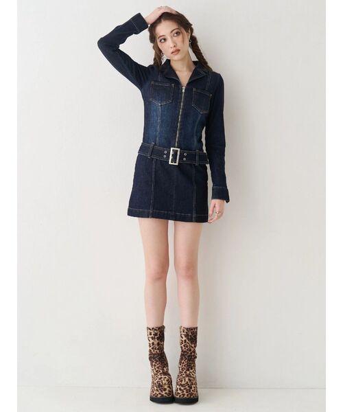 EVRIS（エヴリス）の「フェイクレザープラットフォームブーツ（ブーツ・レディース・ブラック/その他1・MEDIUM/LARGE/SMALL）」の10枚目の写真