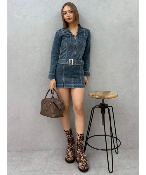 EVRIS（エヴリス）の「フェイクレザープラットフォームブーツ（ブーツ・レディース・ブラック/その他1・MEDIUM/LARGE/SMALL）」の14枚目の写真