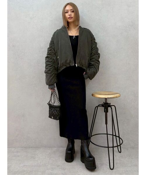 EVRIS（エヴリス）の「フェイクレザープラットフォームブーツ（ブーツ・レディース・ブラック/その他1・MEDIUM/LARGE/SMALL）」の17枚目の写真