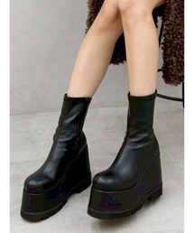 EVRIS | フェイクレザープラットフォームブーツ(ブーツ)