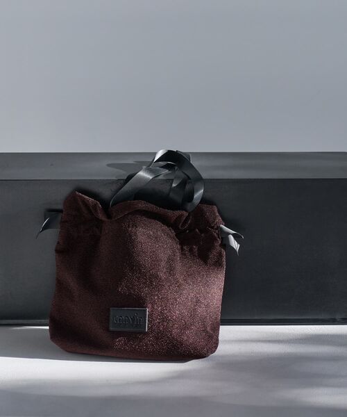 LANVIN en Bleu(ランバンオンブルー)の「ラメグログランギャザーバッグ(トートバッグ・レディース・ブラウン/シルバー/ブラック・FREE)」の3枚目の写真