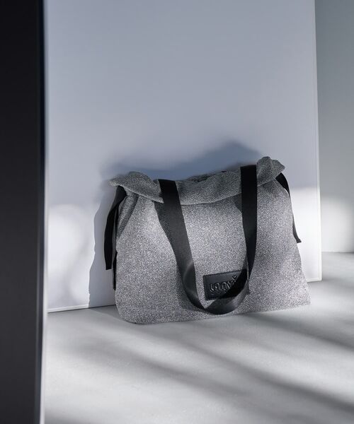 LANVIN en Bleu(ランバンオンブルー)の「ラメグログランギャザーバッグ(トートバッグ・レディース・ブラウン/シルバー/ブラック・FREE)」の1枚目の写真