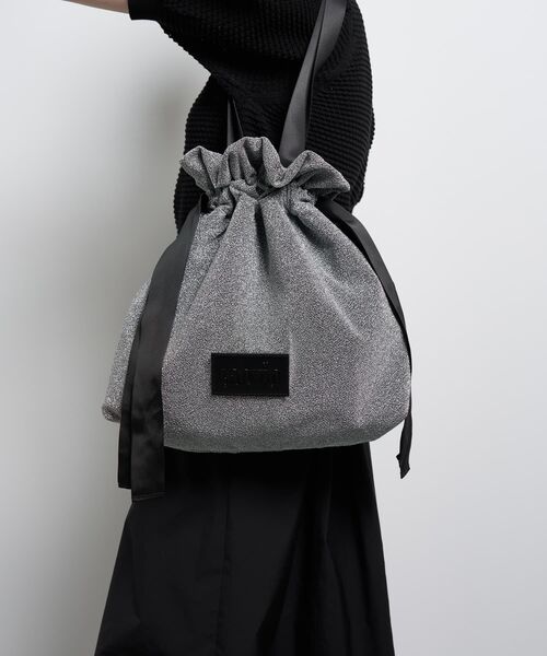 LANVIN en Bleu(ランバンオンブルー)の「ラメグログランギャザーバッグ(トートバッグ・レディース・ブラウン/シルバー/ブラック・FREE)」の11枚目の写真