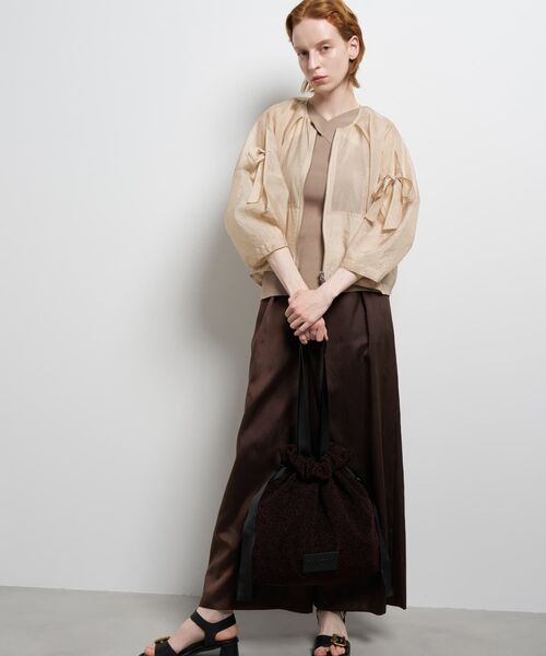 LANVIN en Bleu(ランバンオンブルー)の「ラメグログランギャザーバッグ(トートバッグ・レディース・ブラウン/シルバー/ブラック・FREE)」の12枚目の写真