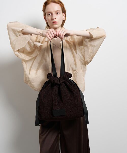 LANVIN en Bleu(ランバンオンブルー)の「ラメグログランギャザーバッグ(トートバッグ・レディース・ブラウン/シルバー/ブラック・FREE)」の13枚目の写真