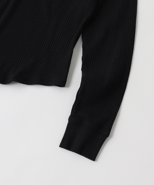 Jieda（ジエダ）の「JIEDA / ジエダ VINTAGE LIGHT RIB HENRY NECK L/S（Tシャツ/カットソー・メンズ・グレー/ブラック・1）」の5枚目の写真