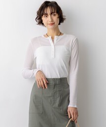 シアーリブ レイヤード ロンTEE