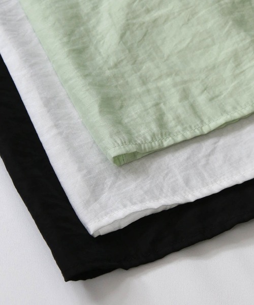 Gready Brilliant（グレディブリリアン）の「フロントフリルスタンドネックブラウス（シャツ/ブラウス・レディース・ブラック/オフホワイト/ミント・38）」の8枚目の写真