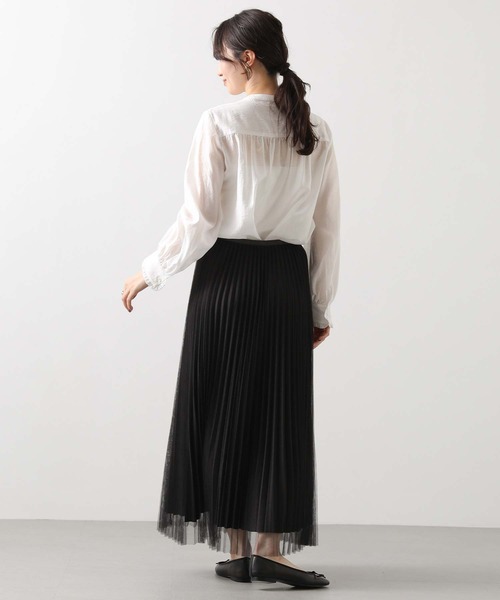 Gready Brilliant（グレディブリリアン）の「フロントフリルスタンドネックブラウス（シャツ/ブラウス・レディース・ブラック/オフホワイト/ミント・38）」の13枚目の写真