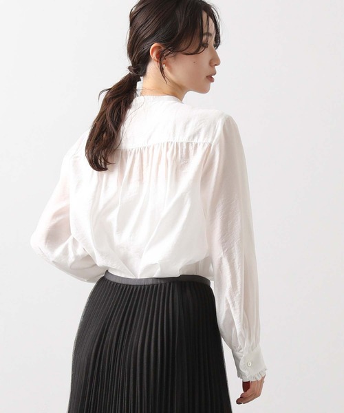 Gready Brilliant（グレディブリリアン）の「フロントフリルスタンドネックブラウス（シャツ/ブラウス・レディース・ブラック/オフホワイト/ミント・38）」の17枚目の写真