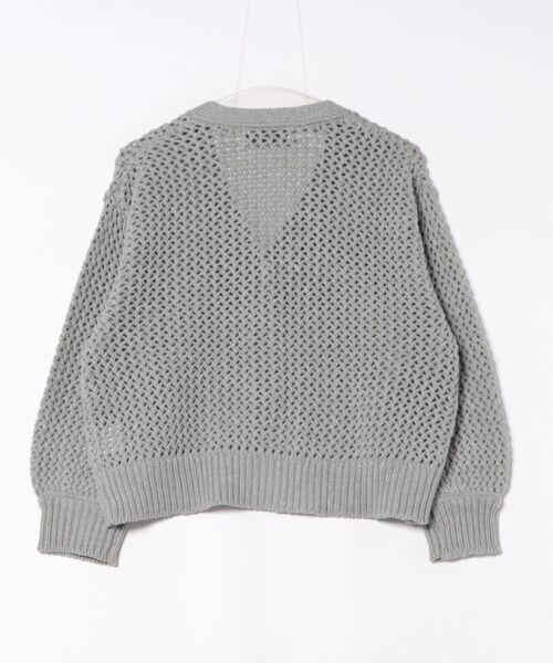HELIOPOLE（エリオポール）の「MESH KNIT CARDIGAN（ニット/セーター・レディース・ブラック/グレー・38）」の3枚目の写真