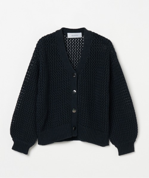 HELIOPOLE（エリオポール）の「MESH KNIT CARDIGAN（ニット/セーター・レディース・ブラック/グレー/ベージュ・38）」の2枚目の写真