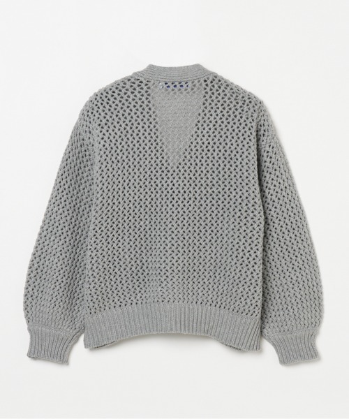 HELIOPOLE（エリオポール）の「MESH KNIT CARDIGAN（ニット/セーター・レディース・ブラック/グレー/ベージュ・38）」の4枚目の写真