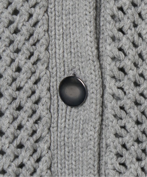 HELIOPOLE（エリオポール）の「MESH KNIT CARDIGAN（ニット/セーター・レディース・ブラック/グレー/ベージュ・38）」の8枚目の写真