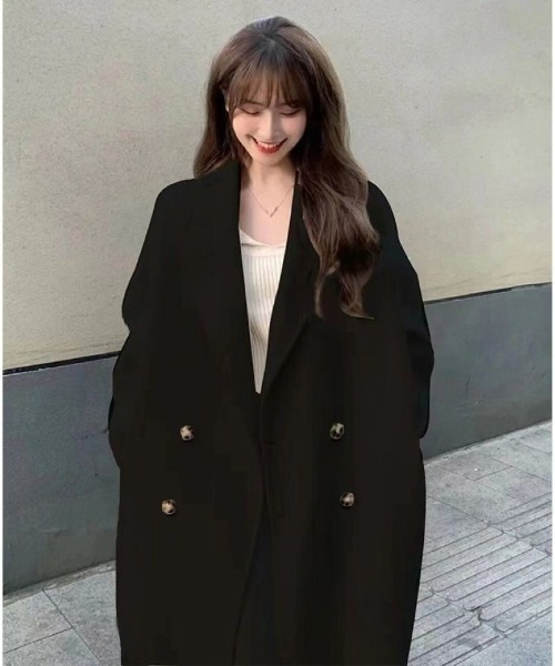 Ritzy(リッツィー)の「大人気裏起毛 ロングコート(その他アウター・レディース・ブラック/グレー/ホワイト・M)」の10枚目の写真