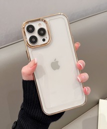 THE MILES（ザ マイルズ）の「"01"≪iPhone17/iPhone17Pro/iPhone Air 対応≫メタリック カラーフレーム クリア iPhoneケース（スマホケース/カバー）」