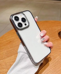 THE MILES（ザ マイルズ）の「"01"≪iPhone17/iPhone17Pro/iPhone Air 対応≫メタリック カラーフレーム クリア iPhoneケース（スマホケース/カバー）」