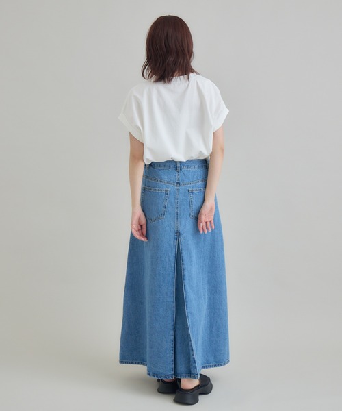 RU.TI.LE(ルチル)の「【RU.TI.LE】バックプリーツデニムロングスカート(デニムスカート・レディース・ブルー/ネイビー/ライトブルー・MEDIUM)」の15枚目の写真