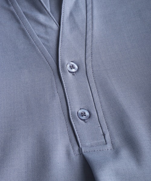 WESTSEA(ウエストシー)の「ドルマンスリーブ スキッパーシャツ 7分袖 ルーズシルエット 無地(シャツ/ブラウス・メンズ・ブルーグレー/ブラック/ホワイト/テラコッタ・M/L)」の11枚目の写真