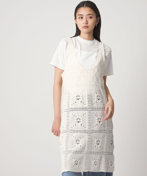 CITEN（シテン）の「＜CITEN＞レースアミニットワンピース（ワンピース・レディース・ホワイト/ブラック・FREE）」の4枚目の写真