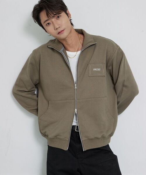 PROCESS(プロセス)の「Sporty Track Jacket - Khaki(ナイロンジャケット・メンズ・その他・FREE)」の4枚目の写真