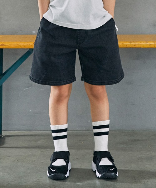 GENERATOR（ジェネレーター）の「ジェネレーター カーブデニムショーツ（デニムパンツ・キッズ・ブルー/ブラック・L/M/XL）」の2枚目の写真