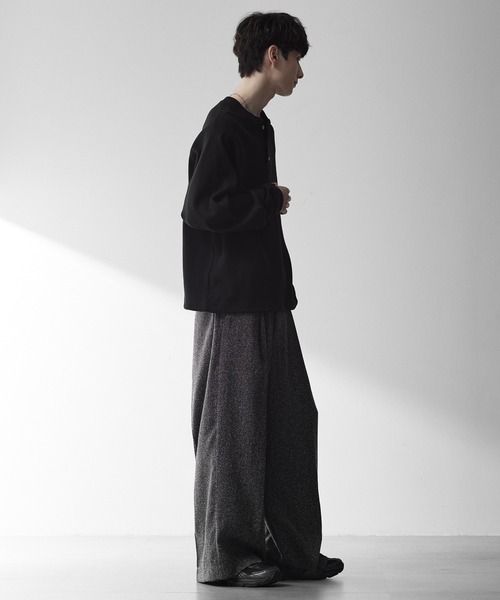 RUUBON（ルーボン）の「【RUUBON】henley neck long sleeve Tee/ヘンリーネック ロングスリーブTシャツ/ロンT（Tシャツ/カットソー・メンズ・ブラック/ライトグレー・S/M/L）」の16枚目の写真