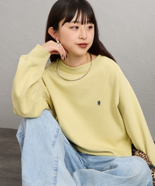 GYMPHLEX（ジムフレックス）の「[GYMPHLEX/ジムフレックス] スイングスリーブ ワンポイントロゴ刺繍スウェット（スウェット・レディース・ライトグレー/チャコールグレー/イエロー・12）」の3枚目の写真