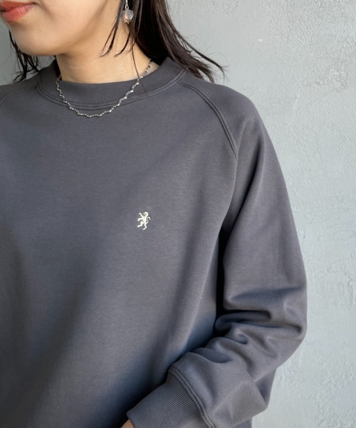 GYMPHLEX（ジムフレックス）の「[GYMPHLEX/ジムフレックス] スイングスリーブ ワンポイントロゴ刺繍スウェット（スウェット・レディース・ライトグレー/チャコールグレー/イエロー・12）」の13枚目の写真