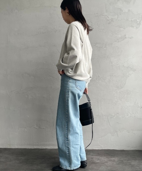 GYMPHLEX（ジムフレックス）の「[GYMPHLEX/ジムフレックス] スイングスリーブ ワンポイントロゴ刺繍スウェット（スウェット・レディース・ライトグレー/チャコールグレー/イエロー・12）」の20枚目の写真