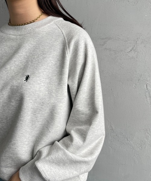 GYMPHLEX（ジムフレックス）の「[GYMPHLEX/ジムフレックス] スイングスリーブ ワンポイントロゴ刺繍スウェット（スウェット・レディース・ライトグレー/チャコールグレー/イエロー・12）」の22枚目の写真