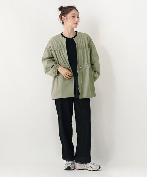 Afternoon Tea（アフタヌーンティー）の「タフタギャザーコート（その他アウター・レディース・ライトグリーン/アイボリー・MEDIUM）」の8枚目の写真