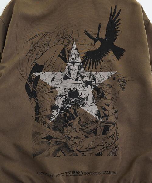 CONVERSE TOKYO(コンバーストウキョウ)の「【CLAMP】『ツバサ-RESERVoir CHRoNiCLE-』GRAPHIC COACH JACKET(ブルゾン・レディース・ブラウン・FREE)」の4枚目の写真