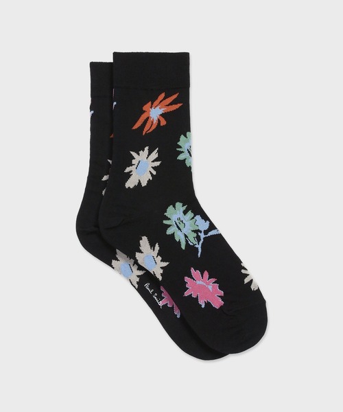 Paul Smith（ポールスミス）の「ウィメンズ "Desert Flower" ソックス / 165608 CSW（ソックス/靴下・レディース・ブラック/ベージュ・22-24）」の2枚目の写真