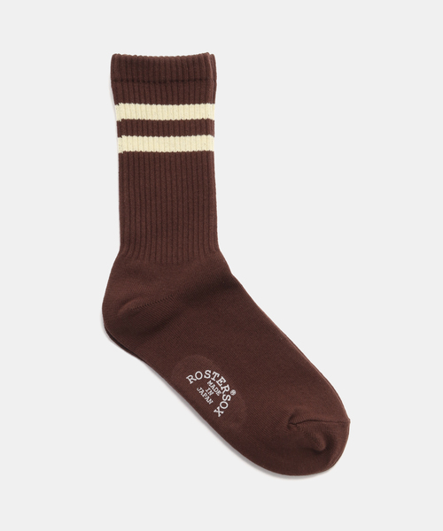 ROSTER SOX（ロスターソックス）の「【ROSTER SOX /ロスターソックス】LINE SOCKS（ソックス/靴下・レディース・チャコールグレー/ブラウン/ベージュ/ブルー・FREE）」の2枚目の写真