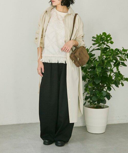 ear PAPILLONNER（イアパピヨネ）の「《ear別注》【B#AG(バッグ）】スエードショルダーバッグ（ショルダーバッグ・レディース・グリーン/ダークブラウン/ライトグレー・FREE）」の17枚目の写真